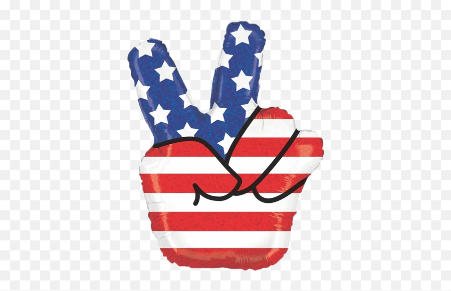 30 Peace Hand Sign Usa Balloon - Peace Patriotic Balloon Emoji,Peace Out Emoji