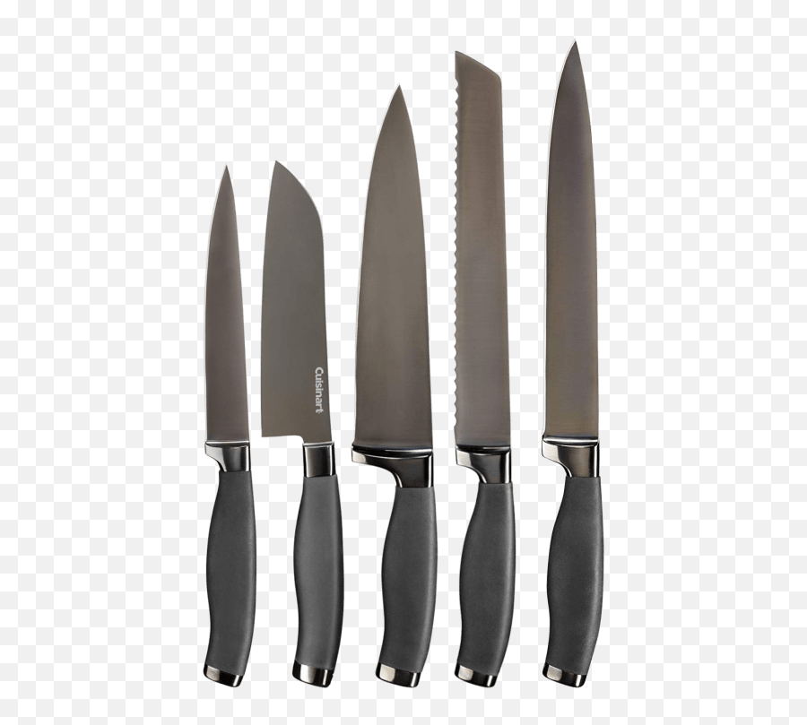 Cuisinart 5 - Piece Titan Collection Titanium Knives Hunting Knife Emoji,Knife Emoji Transparent