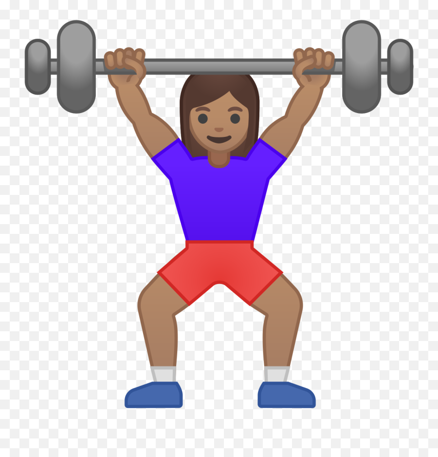 Noto Emoji Oreo 1f3cb 1f3fd 200d 2640 - Woman Lifting Weights Emoji,Weightlifting Emoji