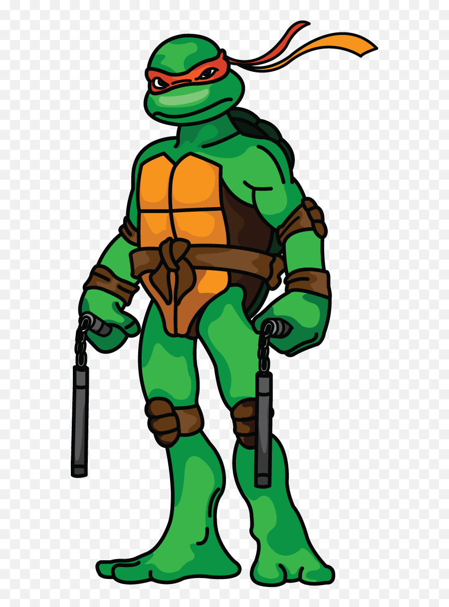 Ninja Turtles Drawings Easy - Teenage Mutant Ninja Turtles Michelangelo Drawing Emoji,Ninja Turtles Emoji
