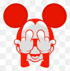 Middle Finger Clipart - Png Download Full Size Clipart Mickey Mouse Middle Finger Emoji,Rebel Flag Emoji