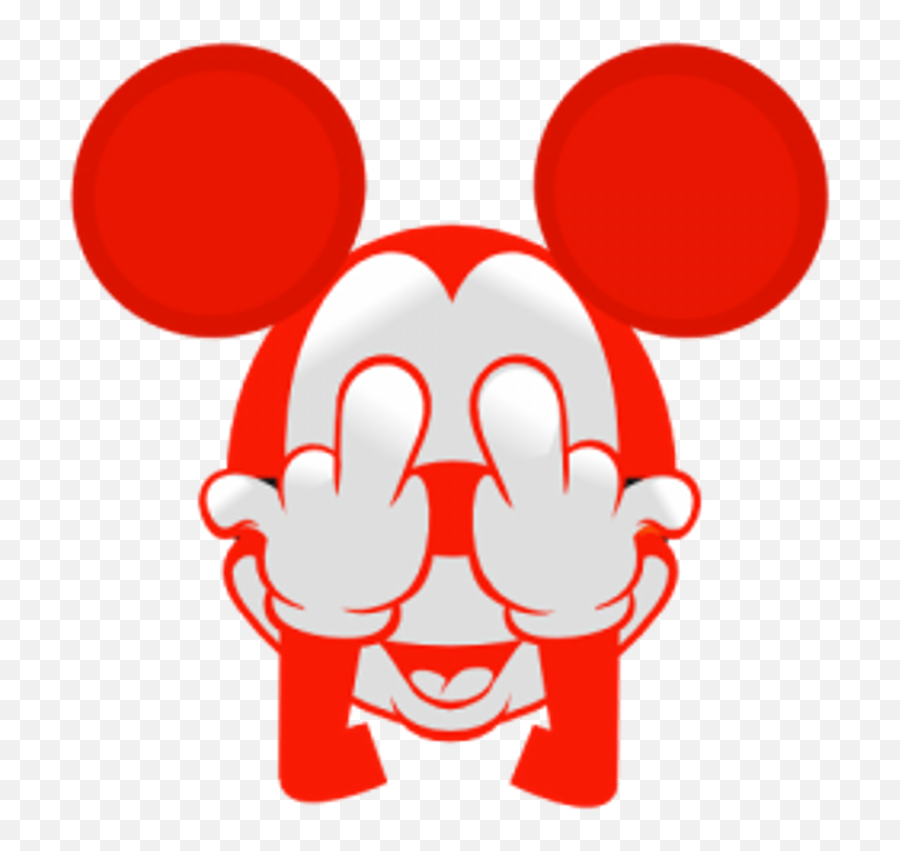 Middle Finger Clipart - Png Download Full Size Clipart Mickey Mouse Middle Finger Emoji,Rebel Flag Emoji