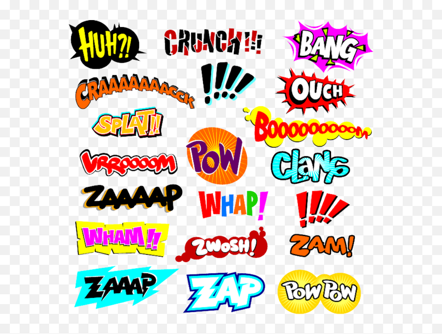 Comic Book Words Psd Official Psds - Comic Book Words Psd Emoji,Comic Book Emoji