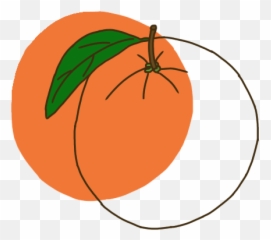 Orange Sticker Emoji Peach Watermelon Freetoedit - Illustration,Tangerine Emoji