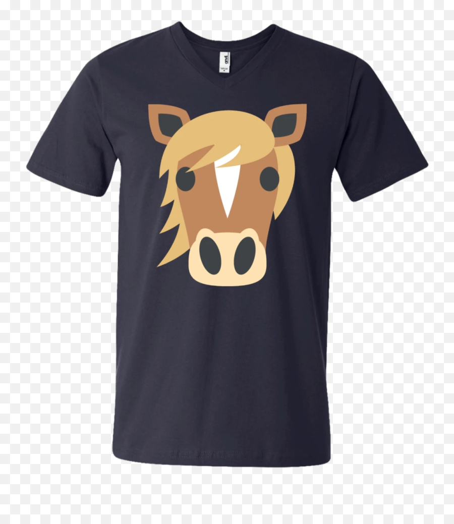 Horse Face Emoji Menu0027s V - Neck Tshirt Camiseta Simpsons The Beatles,Moon With Face Emoji