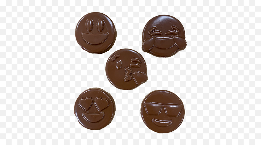 Emoji Lollipop Assortment - Pontefract Cake,Chocolate Milk Emoji