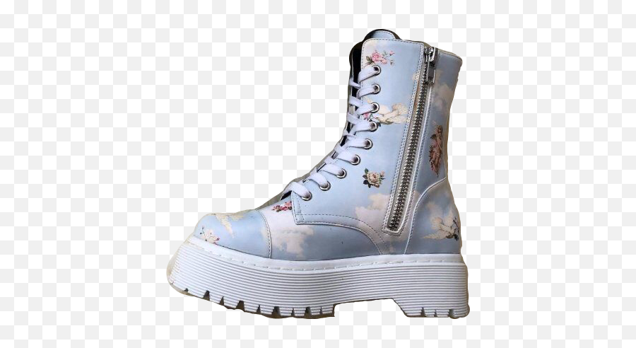 Boot Boots Aesthetic Sticker - Blue Aesthetic Boots Png Emoji,Boot Emoji