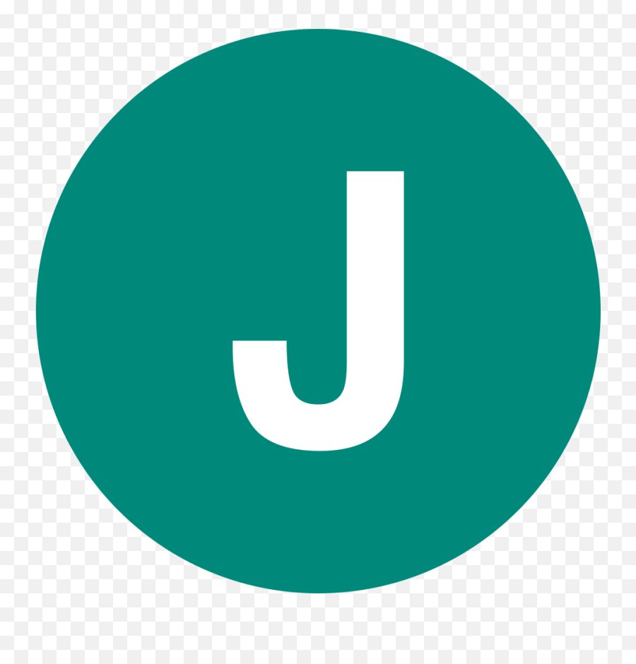 Eo Circle Teal White Letter - Letter J In A Circle Emoji,J Emoji