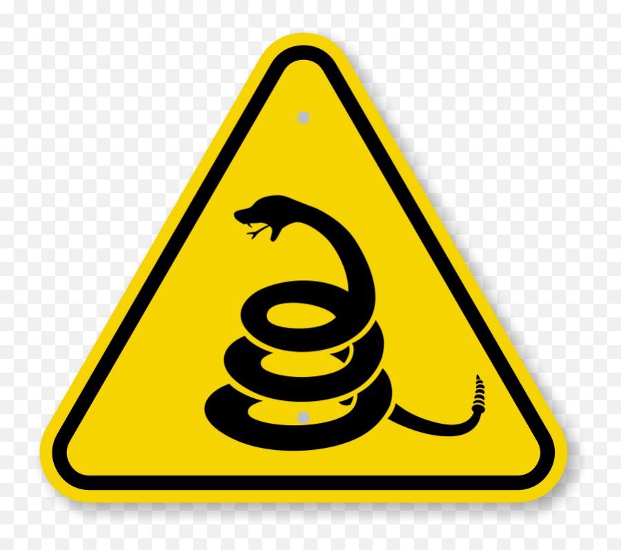 Clipart Snake Rattlesnake - Fire Hazard Sign Emoji,Caution Sign Emoji