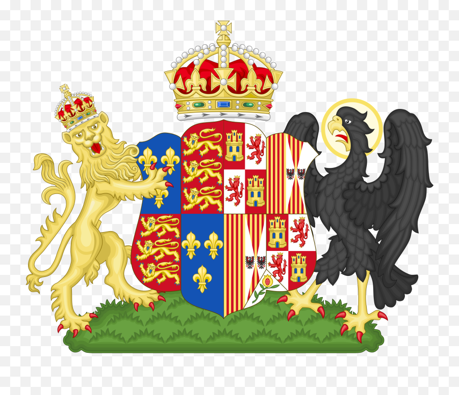 Catherine Of Aragon - Coat Of Arms British Royal Family Emoji,Dying Rose Emoji