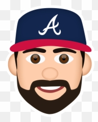 Andrew Cota - Atlanta Braves Logo Black Emoji