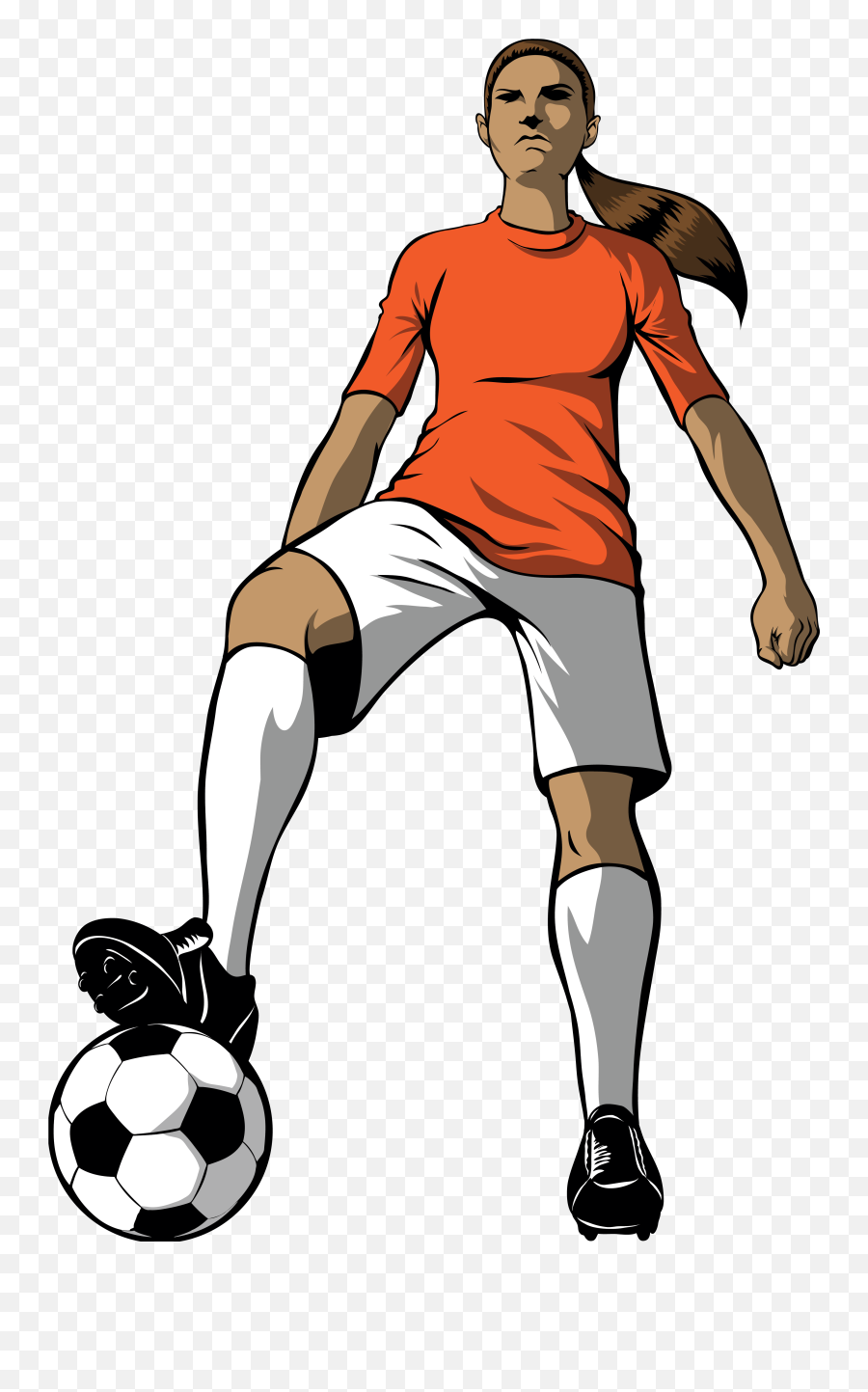 Footballer Vector Animated Transparent - Woman Soccer Player Clipart Emoji,Soccer Player Emoji