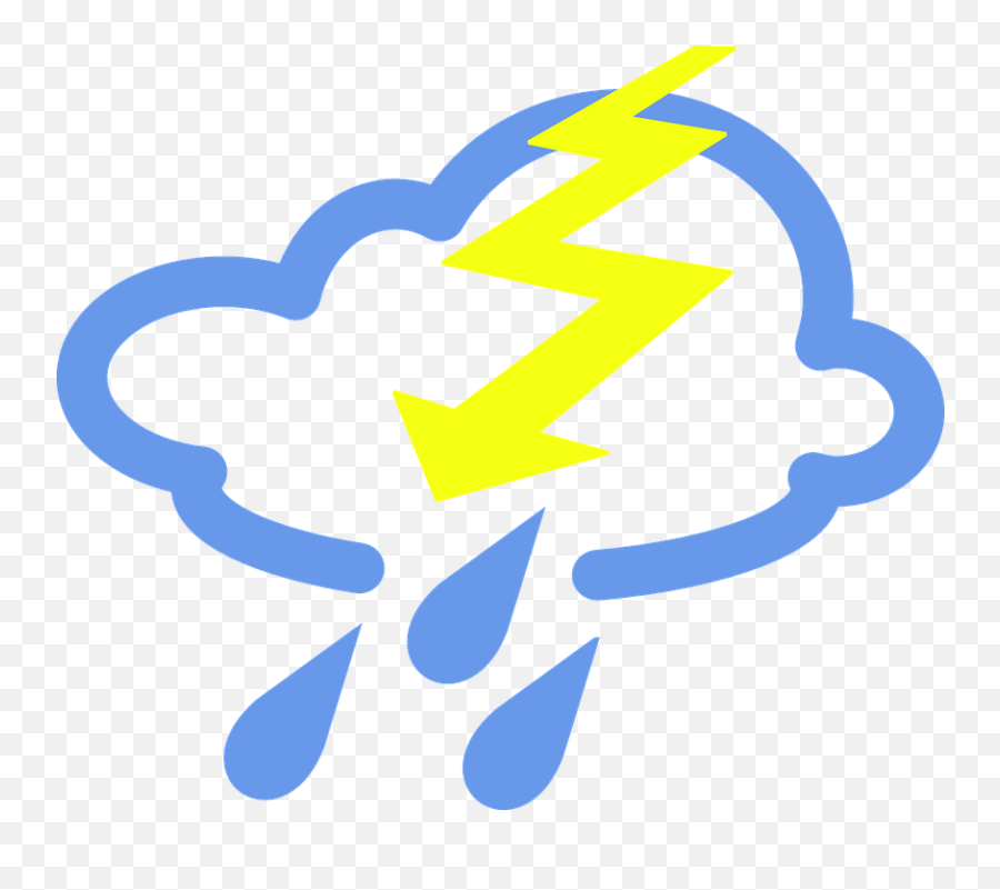 Free Lightning Thunder Vectors - Weather Symbols Storm Emoji,Lightning Emoji