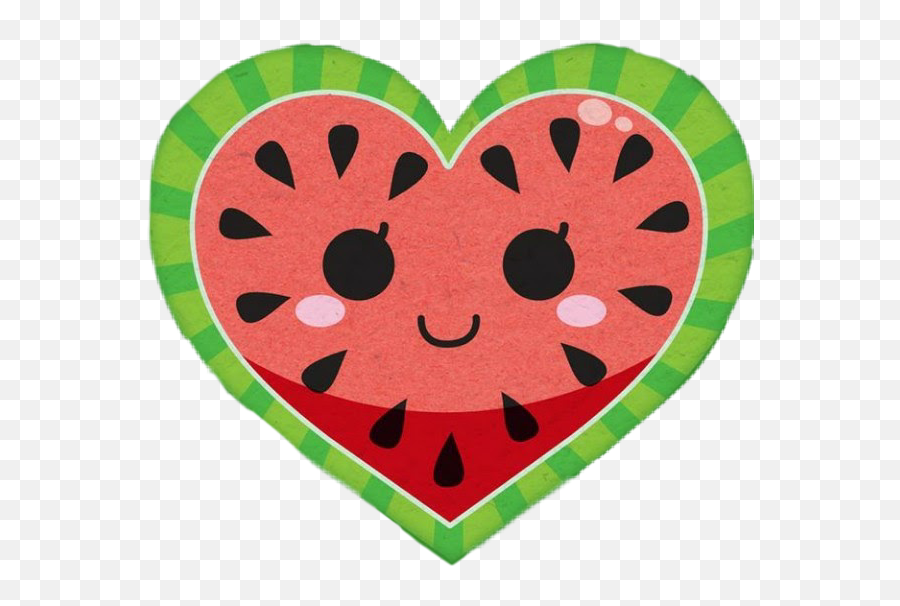 Kawaii Watermelon - Fondo Sandia Corazon Emoji,Watermelon Emoticon