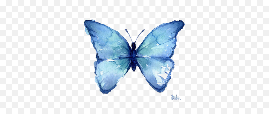 Blue Png And Vectors For Free Download - Dlpngcom Watercolor Butterfly Emoji,Blue Butterfly Emoji
