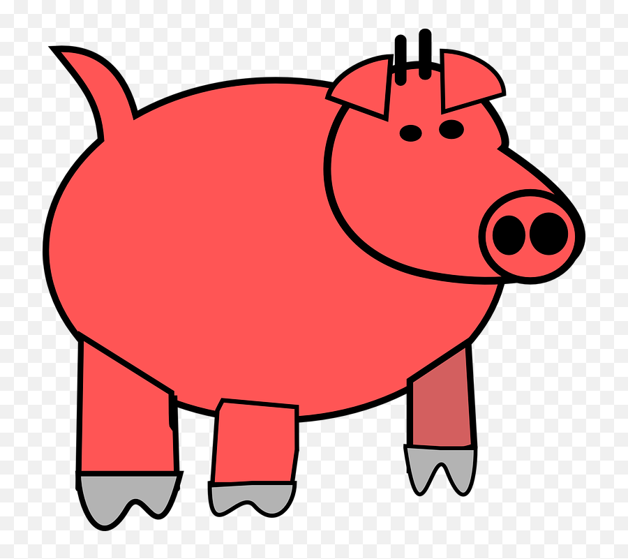 Free Pork Pig Vectors - Cartoon Pig Emoji,Eye Roll Emoji