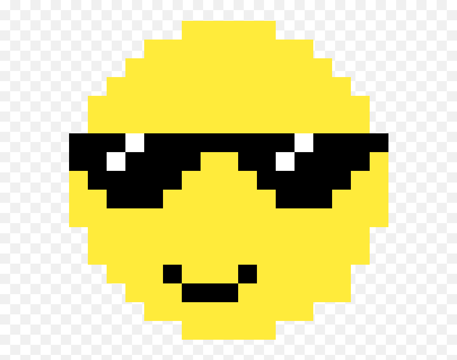Pixilart - Cool Emoji By Thealphamelonqt Alien Logo Cute,The Cool Emoji