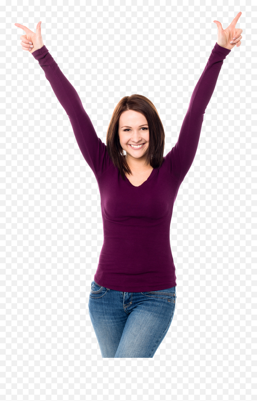 Happy Woman Png U0026 Free Happy Womanpng Transparent Images - Woman Arms Up Png Emoji,Excited Emoji Transparent