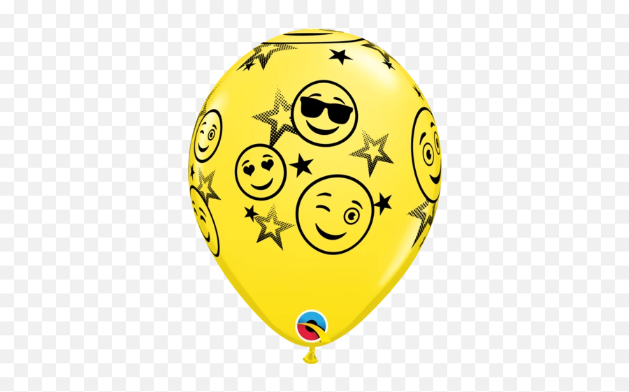 Smiley Faces - Transparent Balloon Emoji Png,Star Eyes Emoticon