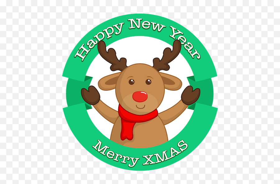Wastickers For Whatsapp - Christmasxmas Newyear App Su Cartoon Emoji,Peekaboo Emoji