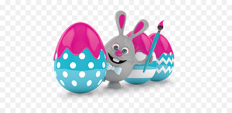 Easter Bunny Bunnies Eggs Egg Multicolor - Illustration Emoji,Easter Emoji