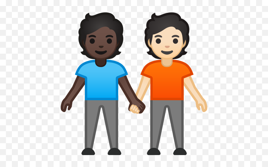 U200du200d People Holding Hands Dark Skin Tone Light - People Holding Hands Clipart Emoji,Light Skin Emoji