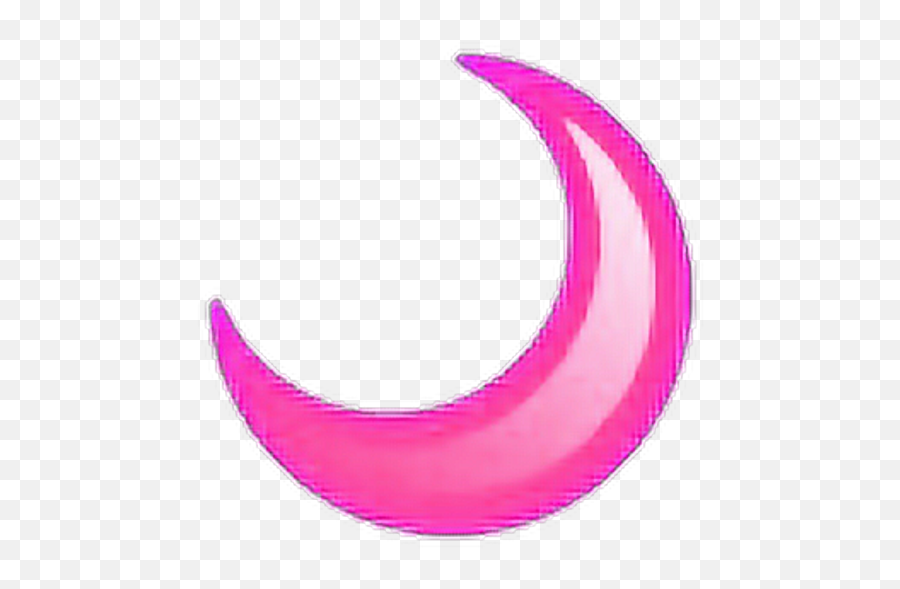 Moon Clipart Tumblr - Transparent Pink Crescent Moon Emoji,Moon Emoji