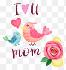 2017 Mothers Day Stickers - Mom And Son Bird Cartoon Emoji,Happy Mothers Day Emoji
