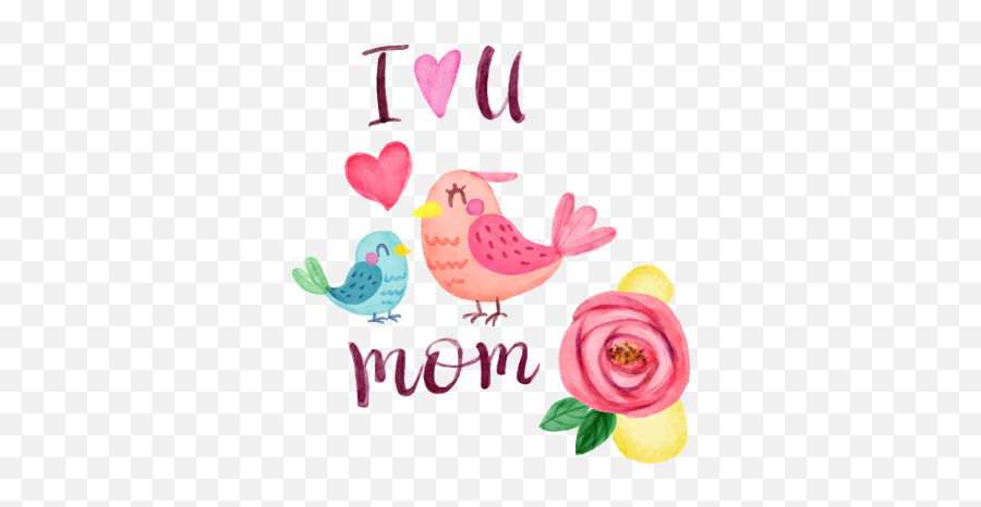 2017 Mothers Day Stickers - Mom And Son Bird Cartoon Emoji,Happy Mothers Day Emoji
