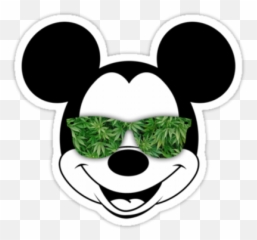 Likes - Mickey With Sunglasses Svg Emoji,Weed Emoticon