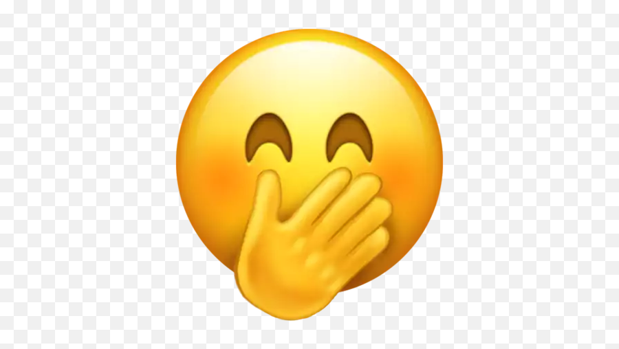 Face With Hand Over Mouth - Hand In Front Of Mouth Emoji,Hand Emoji