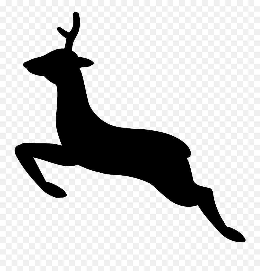 Deer Animal Mammal Wild Wildlife - Black Reindeer Clipart Emoji,Deer Hunting Emoji