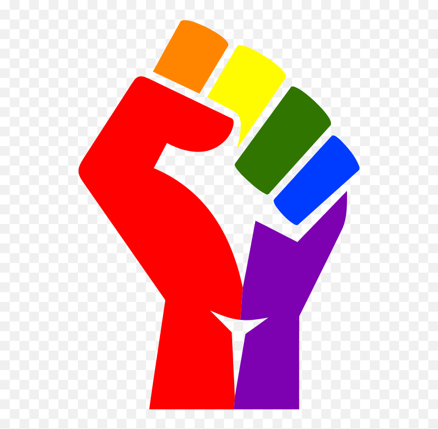 Finger Clipart Fist Finger Fist - Rainbow Fist Png Emoji,Bro Fist Emoji