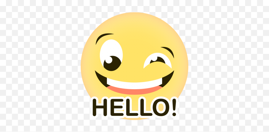 Hello Emoji - Smiley,Hello Emoji