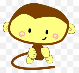 Monkey Happy Smile Cartoon Dance - Cute Monkey Animated Black And White Emoji,Monkey Emoji