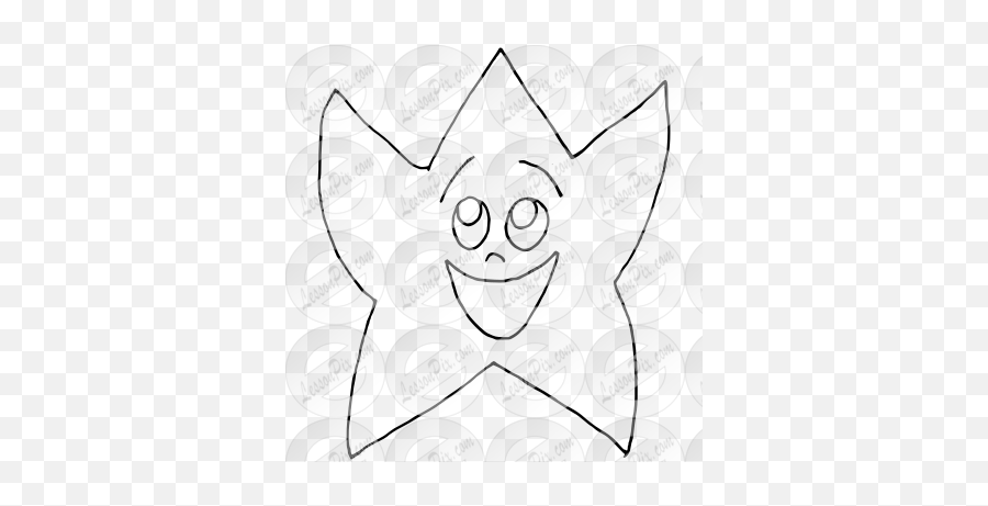Excited Star Outline For Classroom - Cartoon Emoji,Excited Emoticon Text
