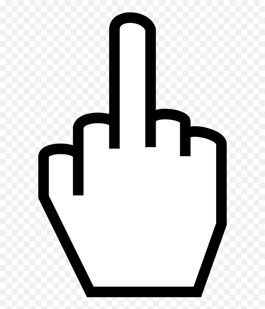 The Gesture - Middle Finger Clipart Emoji,Emoticon Giving The Finger