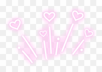 Glowing Neon Pink Heart Hearts Sign - Aesthetic Neon Lights Png Emoji,Glowing Heart Emoji