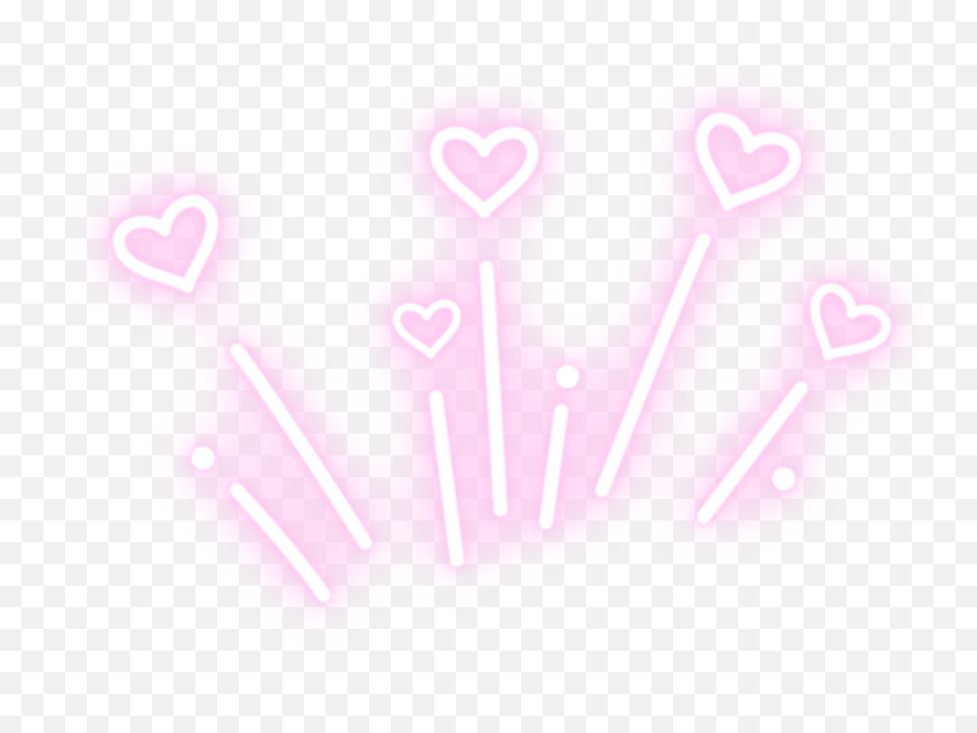 Glowing Neon Pink Heart Hearts Sign - Aesthetic Neon Lights Png Emoji,Glowing Heart Emoji