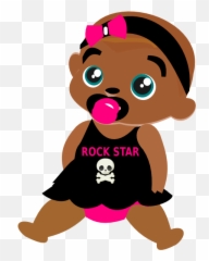 Rock Star Clip Art At Vector Clip Art - Black Baby Clipart Png Emoji,Rockstar Emoji