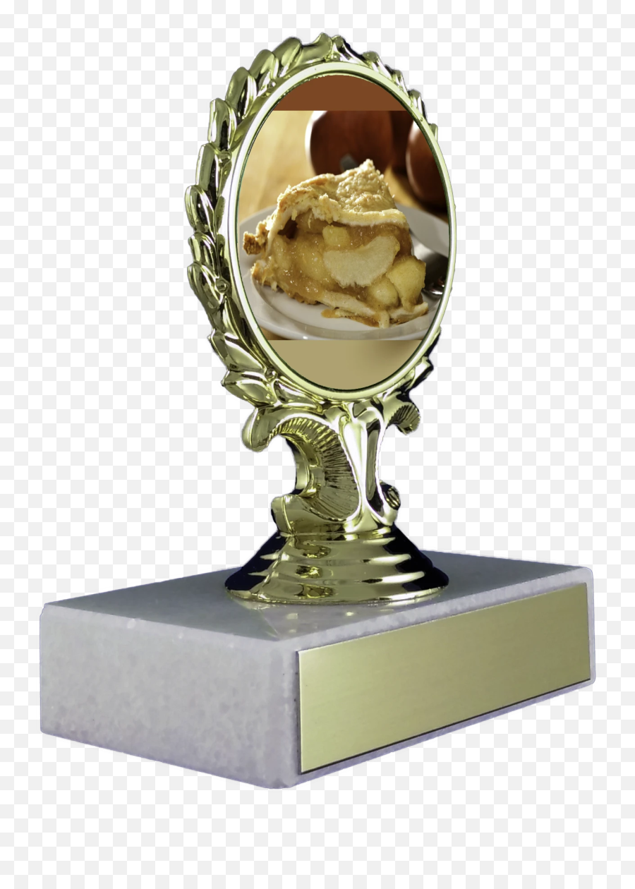 Pie Logo Trophy On Marble Base - Trophy Emoji,Frog Cup Emoji