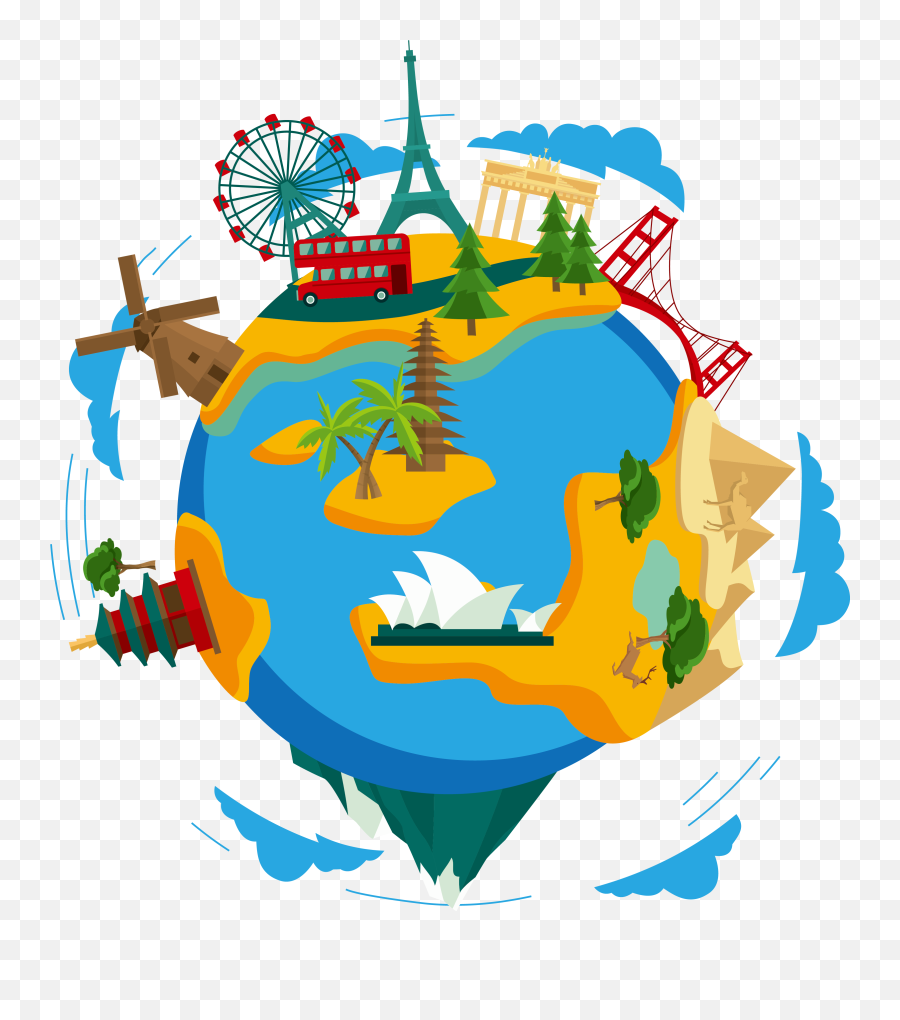 International Travel Free Clipart - Travel The World Clipart Emoji,Tourist Emoji