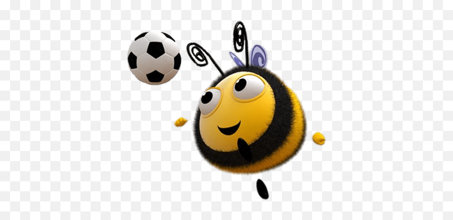 The Hive Buzzbee Playing Football Transparent Png - Stickpng Smiley Emoji,Football Emoticon