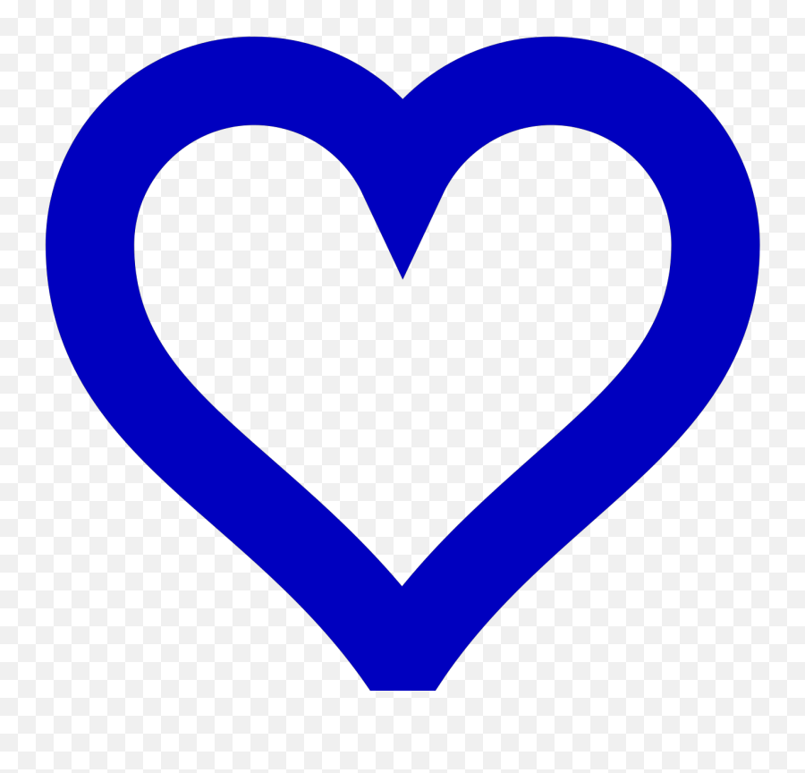 Open Blue Heart Clip Art - Blue Open Heart Png Transparent Heart Emoji,Blue Hearts Emoji
