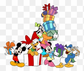Free Christmas Dog Clipart Download Art On - Mickey Mouse And Friends With Gifts Emoji