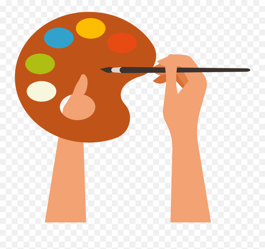 Paint Palette Clipart - Paint Palette Clipart Emoji,Easel Emoji