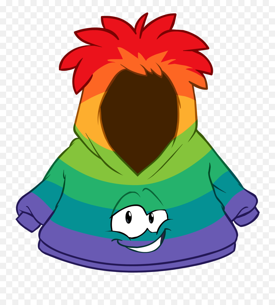 Rainbow Smirk Hoodie Club Penguin Wiki Fandom - Portable Network Graphics Emoji,Smirk Emoji