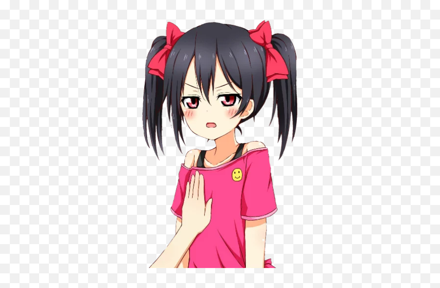 Anime Girl Flat And Oppai Emoji,Ahegao Emoji