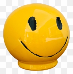 1970s Vintage Have A Nice Day Smiley Face Ceramic Bank - Smiley Emoji,Fireplace Emoji