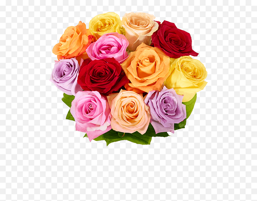Inexpensive Flowers Fromyouflowers - One Dozen Rainbow Roses Emoji,Flower Emoticon Face
